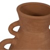 Sagebrook Home Boho Pottery Vase - Handcrafted Terracotta Amphora with