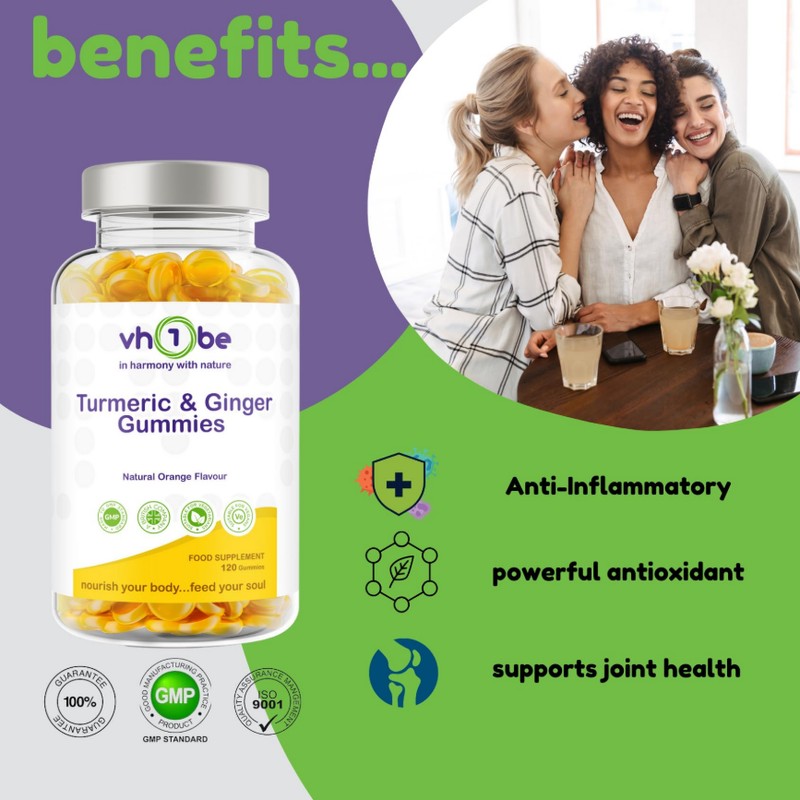 High Strength Turmeric & Ginger Gummies – 120 Orange Flavour