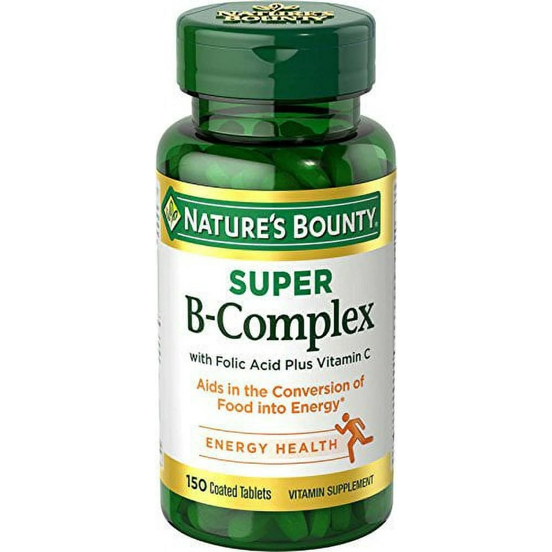 Nature's Bounty Super B-complex with Folic Acid Plus Vitamin C,