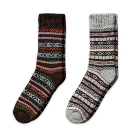 NORDIC Socks Premium Crew Socks with 40% Merino Wool Blend for Men & Women, Moisture-Wicking, Soft and Comfortable, 2 Pairs (39-42, Arvid)