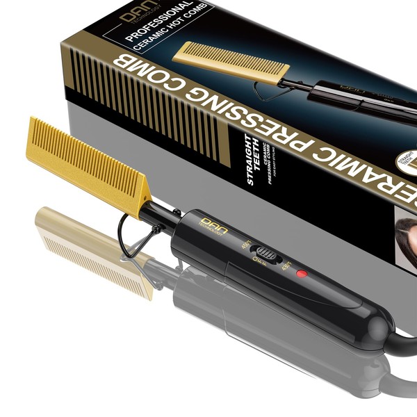 DAN Technology Peine caliente eléctrico para pelucas, peine caliente pequeño