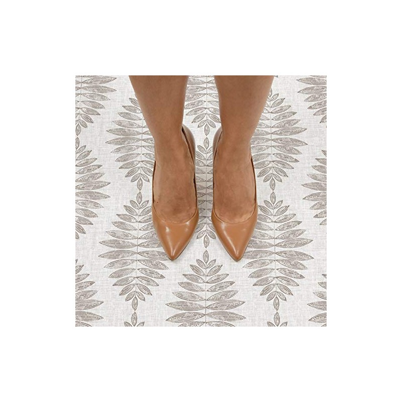 FloorPops FP3298 Foliage Peel & Stick Floor Tiles, Neutral