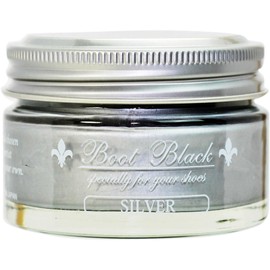 Columbus Women's Boot Black Silver Line Metallic Cream for Metallic Leather, Silver