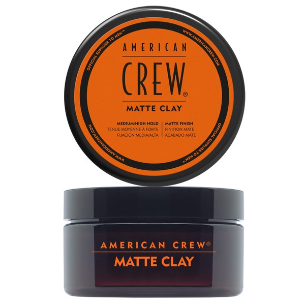 American Crew Texturising Matte Clay with Medium Hold & Low Shine, Gifts For Men, For Control & Definition (85g) Non-Greasy Formula, Hair Styling for Men