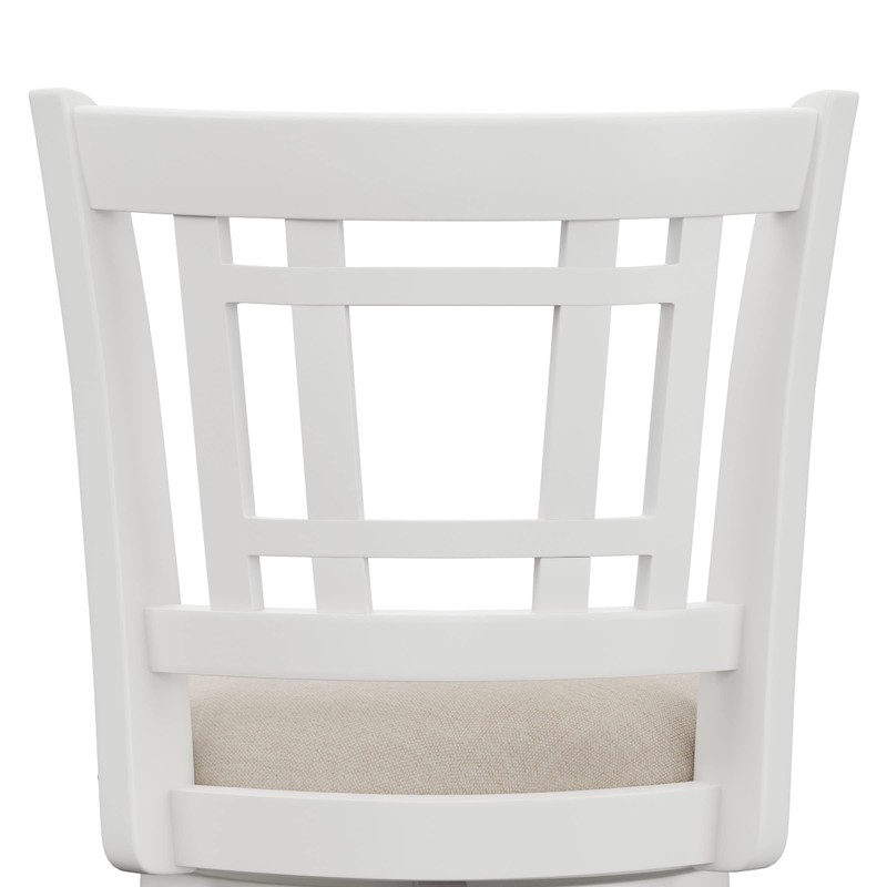 Hillsdale Fairfox 24.5" Wood Swivel Counter Height Stool, White