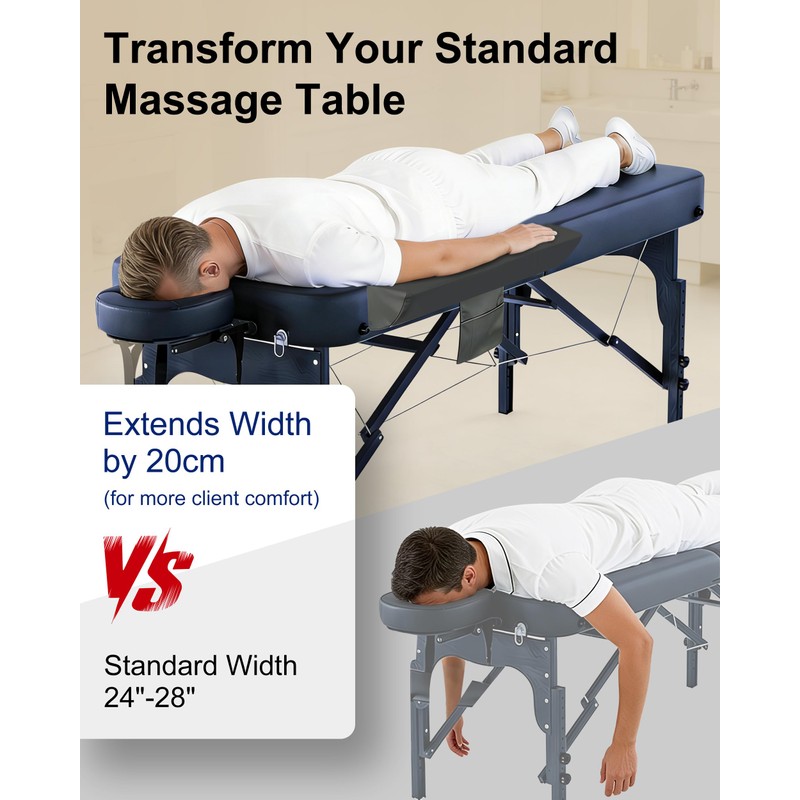 HOMCA Massage Table Side Arm Extenders Pads – 7.8" Width