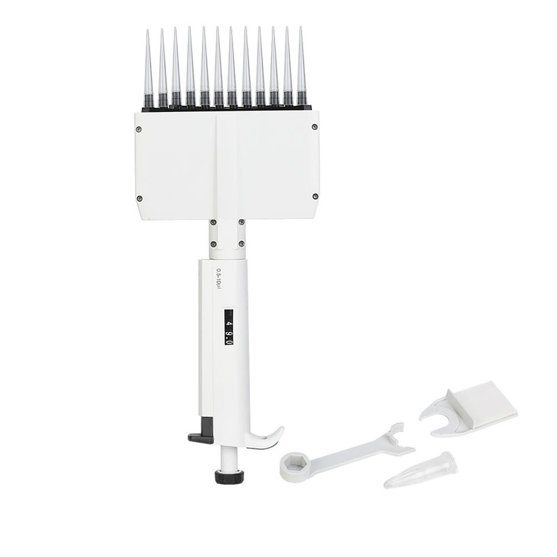 12 Channel 0.5-10μl Manual Adjustable Pipette Micro Transfer Pipette Pipet