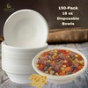Compostable Paper Bowls 150-Pack, 18 oz - Heavy-Duty Plant-Based Bagasse