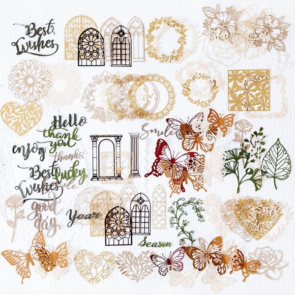 Scrapbooking Lace Paper 60 Pieces Decorative Lace Paper Hollow Lace