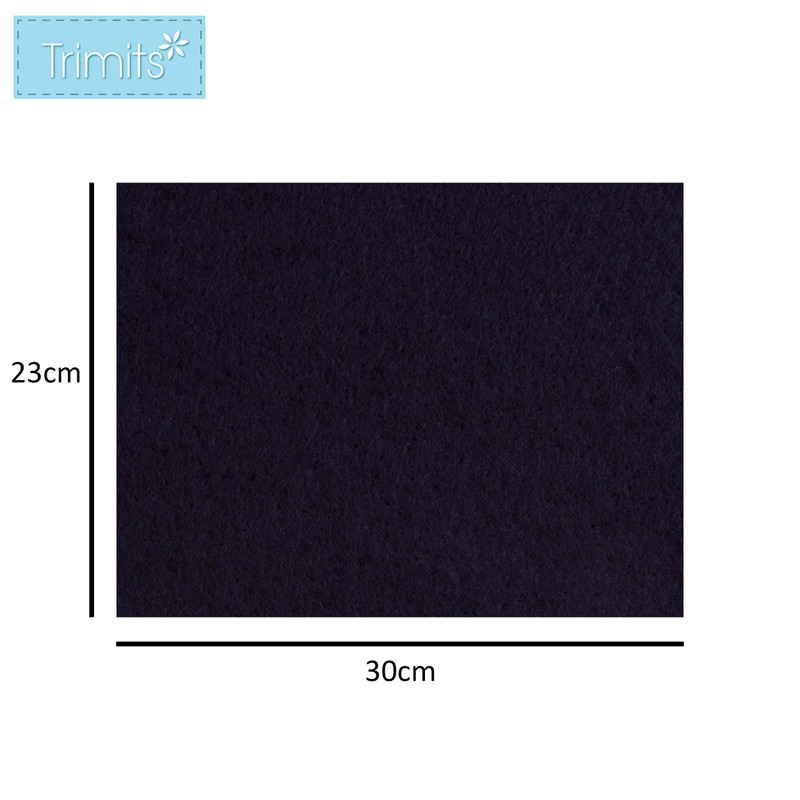 Trimits Craft Felt, 10 Pack, Navy Blue