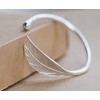 Bracelet Sterling Silver 925 Leaf Design Adjustable Bangle Bracelet