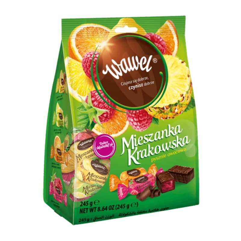 Wawel Mieszanka Krakowska Chocolate Covered Jelly Candy - Lemon Orange