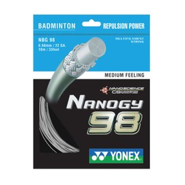 Yonex Nanogy 98 Medium Feeling Badminton String Silver Grey