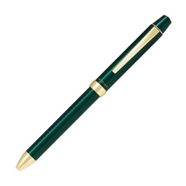 Pilot BTHRT5SR-DG Multifunction Writing Instrument, 3+1 Ridge, 3 Color Balls, 0.7mm, Black, Red, Blue, 0.5mm, Sharp, Dark Green