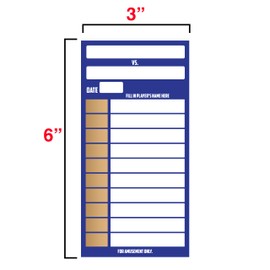 10 Line Football Scratch Off Strip Cards (100 Cards/Pack) - Superbowl Pool Cards - Football Strip Cards Scratch Off - Scratch Off Betting Cards - Football Scratch Off Cards (Blue)