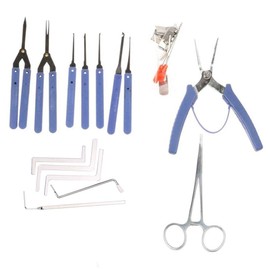 Loboo Idea Ultimate Faulty Key Extractor Tool Set 25 Piece Tool Set for Removing Broken Keys Steel for Removing Hooks/Needles