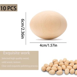 10 PCS Wooden Eggs,Easter Crafts,Easter Egg Decorations,Egg Decorating Kit,Easter Egg Decorating Kit,Unpainted Eggs,Eggs to Decorate,Easter Eggs Decorations,Egg Painting Kit,Wooden Easter Eggs