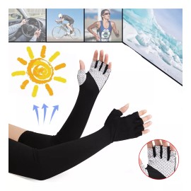 Mack222 Mangas Protectoras Uv Para Brazos Cubre Dedos C/grip Y Touch