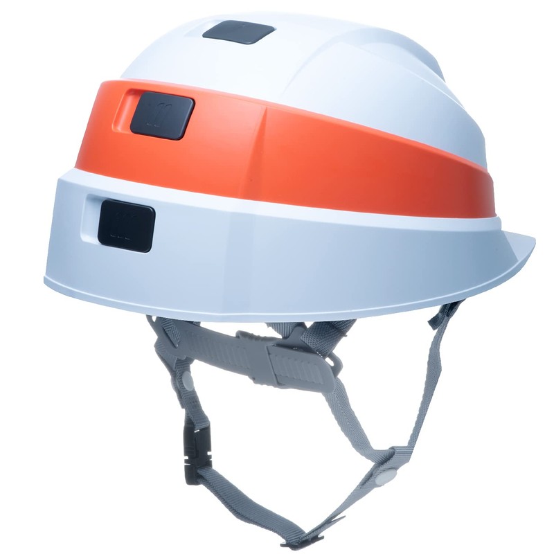 DIC Plastic Folding Helmet IZANO2 White/Orange Line