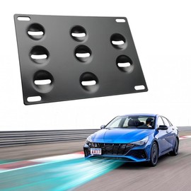 No Drilling Front Bumper Tow Hook License Plate Relocator for Hyundai Elantra 2021-2024 Street Legal Tag Holder Enhance Performance for Intercooler (OE Part #09147-3M000) AXECO®Global Parts