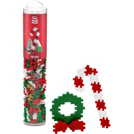 PLUS PLUS 4304 Ingenious Construction Toy, Christmas, Creative Building Blocks Tube, 240 Pieces