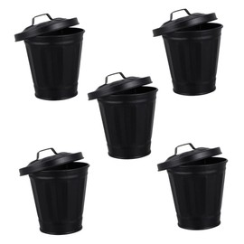 STOBAZA 5pcs Trash Can Tiny Desktop Bin for Home Office Versatile Storage Decorative Flower Pots Stylish Odorless Height