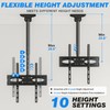 Rfiver Ceiling TV Mount for 32-65 Inch Flat/Curved TVs Support