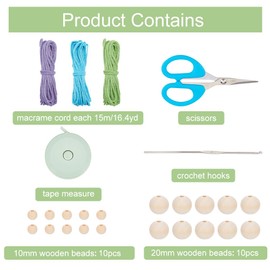 ORIGACH Set of 3 Macrame Angel Kits for Beginners, Angel Woven Hanging Ornament, Boho Macrame Wall Hanging Decoration, Handmade Woven Decor for Home, Living Room, Birthday, Wedding, Party