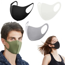 3-Pack Adult Sports Mask for Daily Wear, Workout, Hiking & Fitness Sports Mask White/FREE 2ea