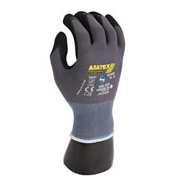 Ergo Star Fine Knitted Gloves, Nitrile Micro Foam Coating, Pack of 12, Grey/Black, 7/S, L: 23 cm, Work Gloves, Industrial Protective Gloves, Assembly Gloves, Industrial Gloves