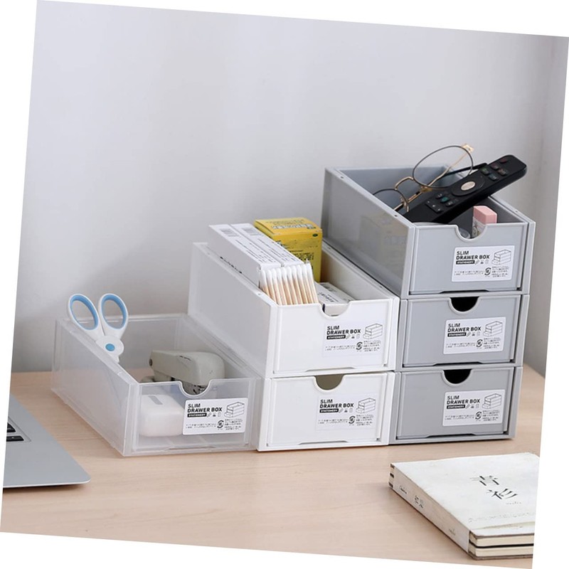 STOBOK 2pcs Collapsible Storage Box Drawer Home Office Storage Jewelry