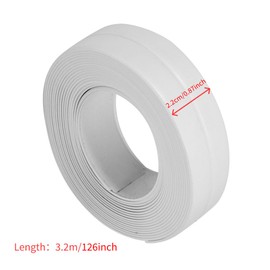 HAOHIZE Caulk Tape, Bath Kitchen Caulk Sealant Tape, 3.2M Waterproof Self Adhesive Tub and Wall Sealing Tape Caulk Sealer, Bathtub Caulk Sealing Strip Tape, Sink Basin Trim (White 22mm*3.2M)
