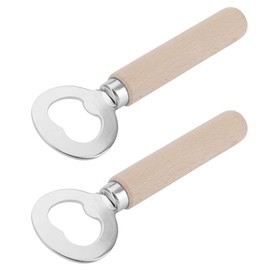 Westmark 100822E3 Woody Bottle Opener Length 14.1 cm Wood/Steel Light Brown/Silver Set of 2