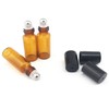 24 5 ml Bernstein Glas Roll-On Flaschen nachfüllbar Roller Flasche