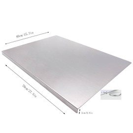 BILLAMB Stainless Steel Cutting Boards for The Kitchen, Suitable for Meat, Fruits, Vegetables, Bread, and Baking Large-sized Cutting Boards (70 x 40cm/27.5 x 15.7 in)