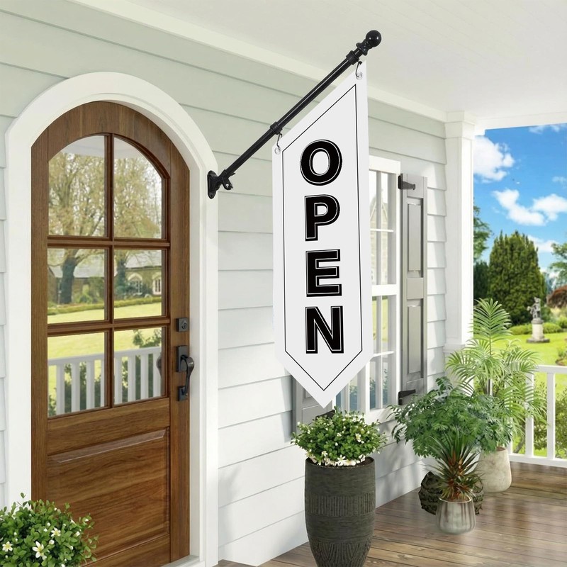 Jetec 2 Pack Open Flags with Pole Kit Heavy Duty