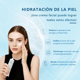 Weud Crema Coreana Original, Crema Hidratante con Niacinamida, Centella Asiática, Colágeno, Hialuronato de Sodio, 100% Natural, Hipoalergénica, Crema Facial para Todo Tipo de Piel (200g/7.06oz)