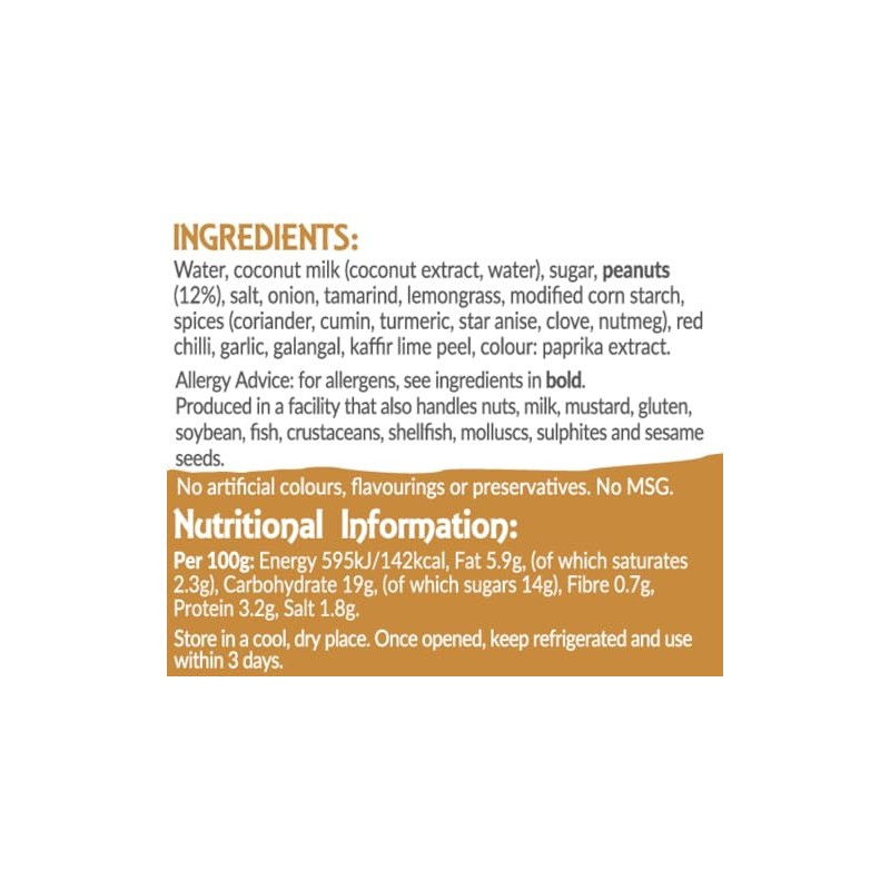 Thai Taste Satay Peanut Sauce 200g