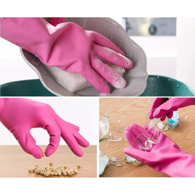 20 pairs, Bulk Multipurpose Rubber Gloves Dishwashing Household Kitchen Cleaning