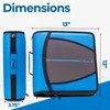 Case-it Mighty Zip Tab Zipper Binder, 3" O-Ring with 5-Color