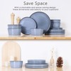 Herogo Dinnerware Sets with Pasta Bowls for 4, 16 Piece