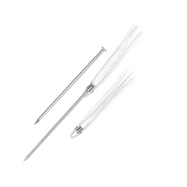 Trail Chasers Ground Markers White 6 Inch Marking Whiskers with Lightweight, Non-Rust, Aluminum Stakes (Pkg of 10)
