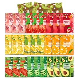 30PCS Hydrating Face Sheet Mask,Overnight Facial Sheet Mask,Moisturizing Face Masks for Women,Face Masks Skincare Set Suitable for All Skin Types