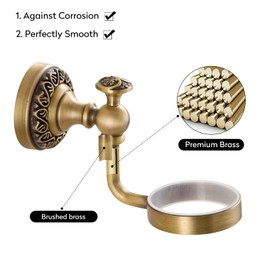 Casewind Towel Hook Brass Coat Hook Antique Towel Holder Vintage Wall Mounted Retro Style Nostalgia with Drilling for Kitchen