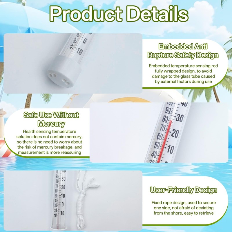 Floating Pool Thermometer, Floating Water Thermometer, Frog