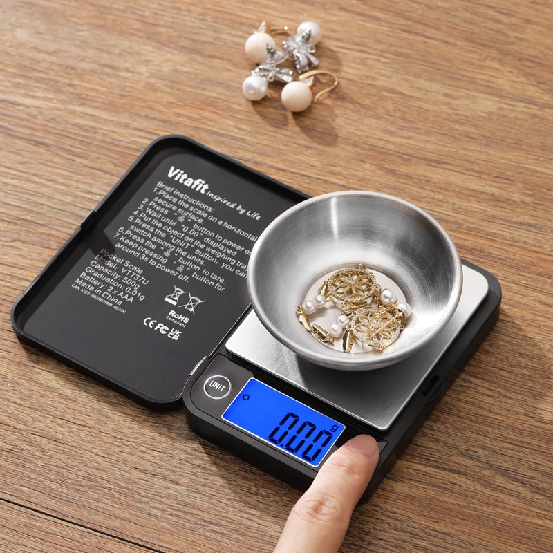 Vitafit 500g Digital Pocket Scale,High Accuracy Assured by Scale Professional
