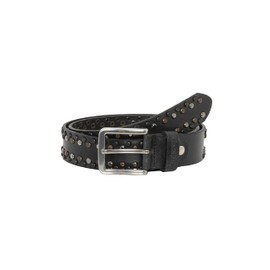 Unisex Genuine Leather Belt with Rivets Robust Rivet Belt Leather Belt, black