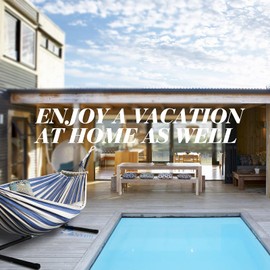 Anyoo Garden Cotton Hammock Comfortable Fabric Hammock with Spreader Bar Durable Hammock Up to 450lbs Portable Lightweight Hammock with Travel Bag,Perfect for Camping Outdoor/Indoor Patio Backyard