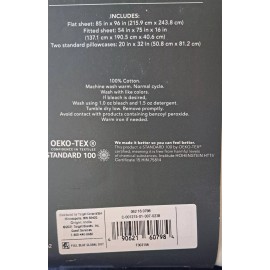 Threshold FULL SIZE SHEET SET 400 Thread Count Printed Performance  100% Cotton Threshold!