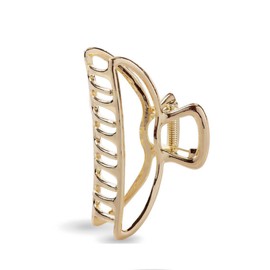 Custelen Gold Metal Claw Clips - Large Hair Clips for Thick & Thin Hair, Metal Hair Claws for Women & Girls, Stylish Gold Hair Accessories